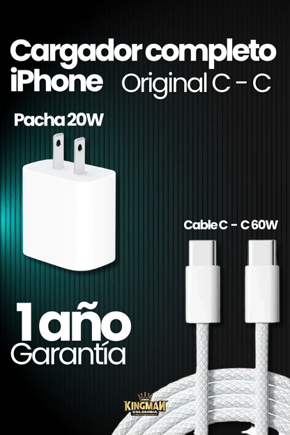 Cargador iPhone Original C a C 20W